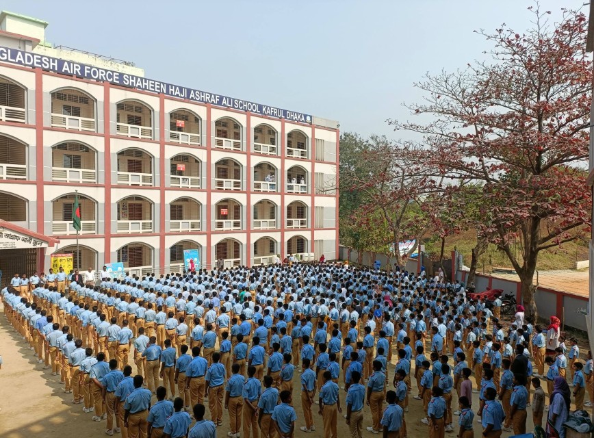 দিবা শাখার শিক্ষার্থীদের প্রাত্যহিক সমাবেশ